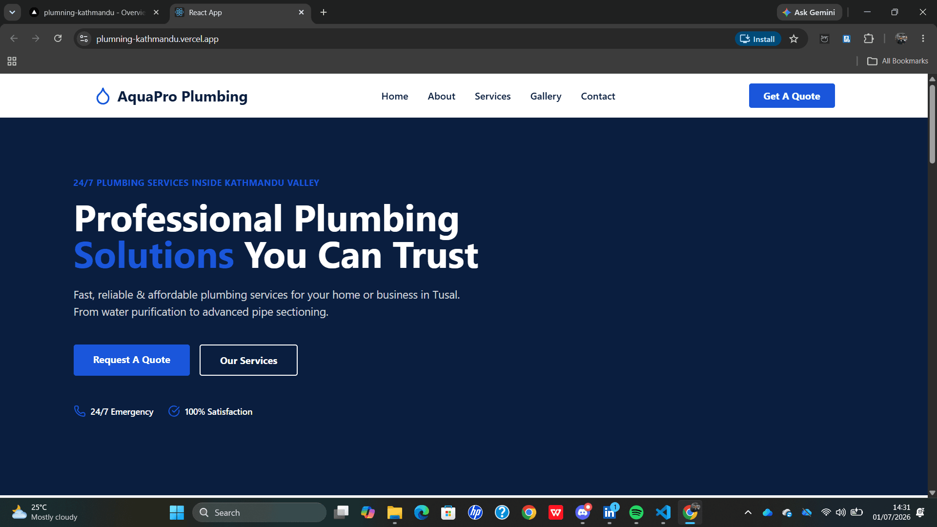 Plumbing Services Platform